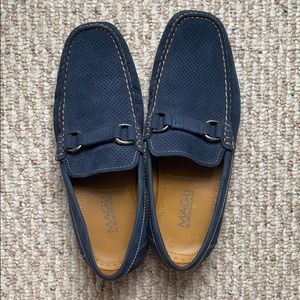 Bruno Magli blue loafers